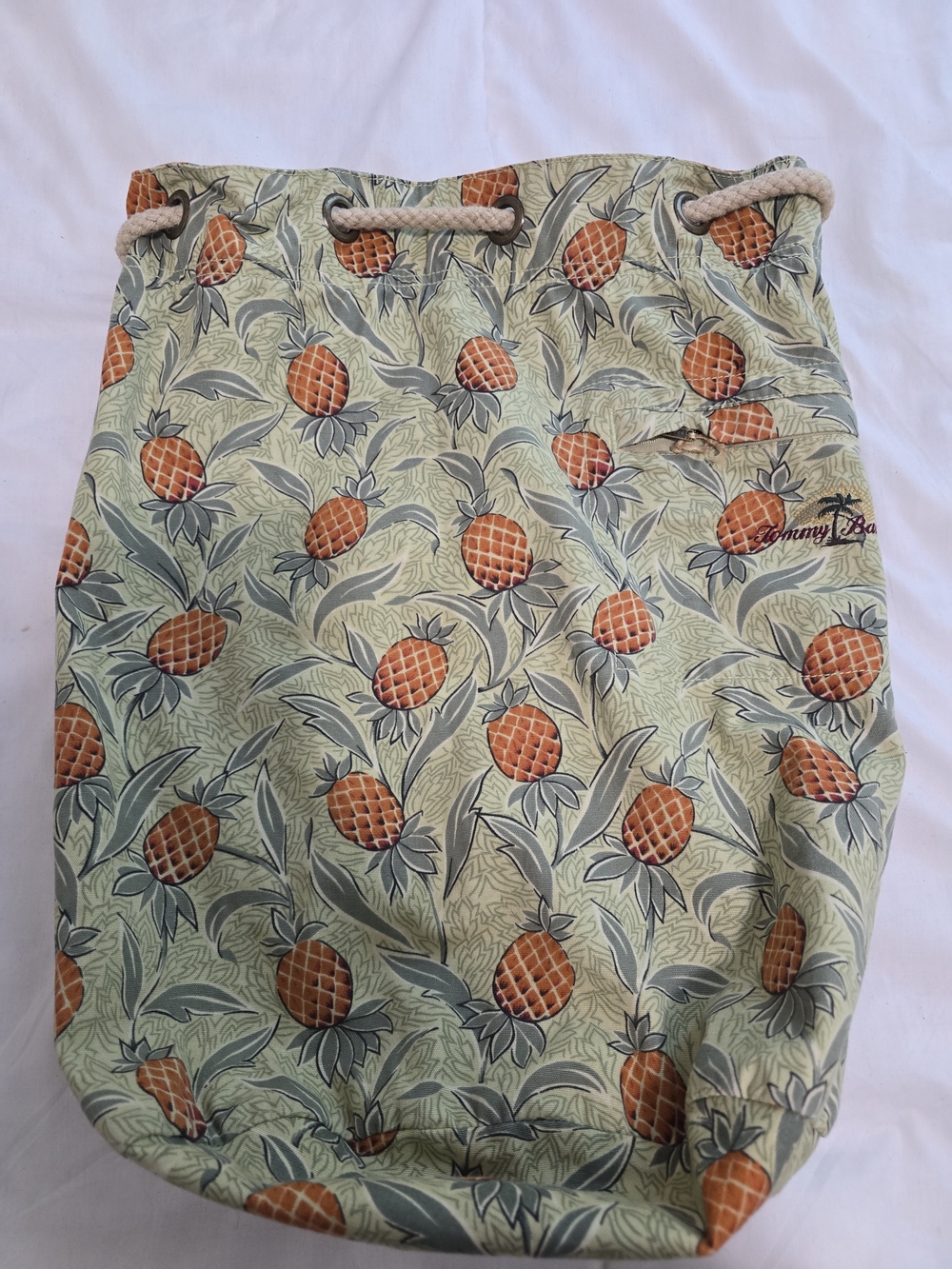 Tommy Bahama Pineapple Print Canvas Tote in Green and Orange